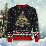 Dinosaur Christmas Tree Sweatshirt T-Rex Couple Ugly Xmas Sweater Gift For Dinosaur Lover