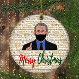 Dr Fauci Ornament Merry Christmas Fauci Mask Dr. Fauci Ornament Unique Christmas Ornament
