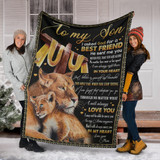 Lion To My Son Fleece Blanket Lion Mom Cross Design For Christian Daughter Blanket From Mom