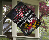 American Grown With Maryland Roots State Tree Flag Patriotic Pride Native Flag Wall Hanging