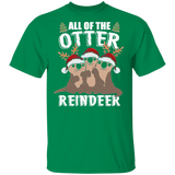 All Of The Otter Reindeer T-Shirt Adorable Otter Christmas Shirt Design For Otter Lover