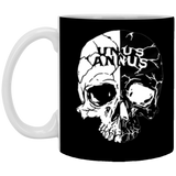 Unus Annus Mug Skull Black And White Unus Annus Merch Custom Coffee Mugs