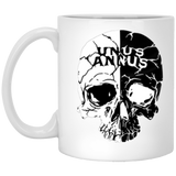 Unus Annus Mug Skull Black And White Unus Annus Merch Custom Coffee Mugs