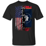 Mississippi Flag 2020 With American Flag T-Shirt New State Flag Shirt Gift Mississippi Flag 2020 With American Flag T-Shirt New State Flag Shirt Gift