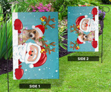 Chihuahua Santa Claus Merry Christmas Flag Christmas Living Room Decor Xmas Gift For Parents