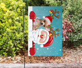 Chihuahua Santa Claus Merry Christmas Flag Christmas Living Room Decor Xmas Gift For Parents