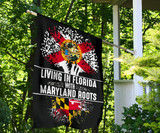 Living In Florida With Maryland Roots State Tree Flag Patriotic Gift For Parents Grandpa