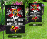 Living In Florida With Maryland Roots State Tree Flag Patriotic Gift For Parents Grandpa