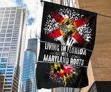 Living In Florida With Maryland Roots State Tree Flag Patriotic Gift For Parents Grandpa