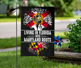 Living In Florida With Maryland Roots State Tree Flag Patriotic Gift For Parents Grandpa