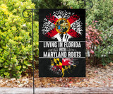 Living In Florida With Maryland Roots State Tree Flag Patriotic Gift For Parents Grandpa