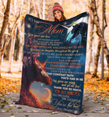 Unicorn To My Mom Blanket 3D Graphic Blanket Gift For Mother From Daughter