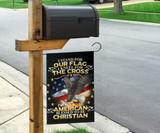 I Stand For Our Flag Blessed To Be Christian Flag US Eagle & Cross Proud Flag Decor For Christ