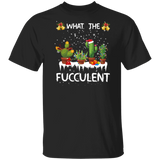 What The Fucculent T-Shirt Cactus Garden Snowfall Christmas Graphic Tees Winter Gift Ideas