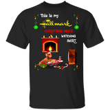 Dachshund This Is My Hallmark Christmas Movie Watching Shirt Gift For Gf Funny Christmas Tee
