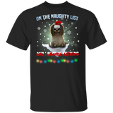 Sloth On The Naughty List And I Regret Nothing T-Shirt Funny Christmas Gifts For Sloth Lovers