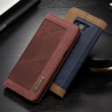 Denim Wallet Case For Samsung Galaxy S8 S9 Plus Note 8