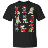 Frenchies Merry Christmas T-Shirt Awesome X-Mas Costumes Santa Claus Reindeer Frenchie Gifts