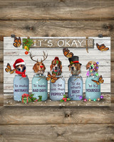 Butterfly & Beagle It's Okay Quotes Christmas Poster Motivational Quotes Gifts For Co-Workers