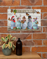 Butterfly & Bulldog Christmas It's Okay Quotes Poster Rustic Christmas Decor Inspiration Gifts