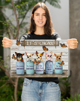 Chihuahuas It's Okay Quotes Vintage Poster Seasonal Wall Art Decor For Bedroom For Dog Lover