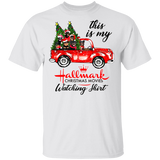 Rottweiler Hallmark Christmas Movie Watching T-Shirt Cute Family Dog W Santa Hats Xmas Gifts
