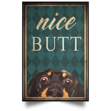 Dachshund Nice Butt Poster Funny Bathroom Wall Decor Poster Room Ornament Cute Dog Poster