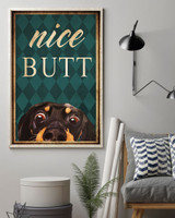 Dachshund Nice Butt Poster Funny Bathroom Wall Decor Poster Room Ornament Cute Dog Poster