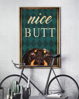 Dachshund Nice Butt Poster Funny Bathroom Wall Decor Poster Room Ornament Cute Dog Poster