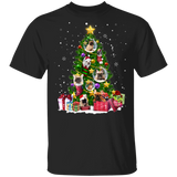 French Bulldog Christmas Tree T-Shirt Funny Xmas Christmas Shirt For Family Dog Lovers