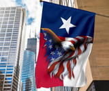 Texas Patriotic Eagle U.S States Flag Texas Patriot For Independence Holiday Decor Gift