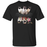 Siamese Cats Reflection In Water 3D T-Shirt Reflection Shirts Christmas Party For Cat Lovers