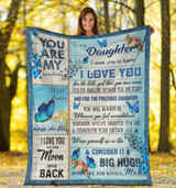 To My Daughter I Love You Fleece Blanket Butterflies Letter From Mom Blanket Family Presents