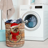 Sloth Christmas Wood Vintage Large Laundry Basket Seasonal Gifts Family Presents Home Cleaning