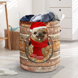 Sloth Christmas Wood Vintage Large Laundry Basket Seasonal Gifts Family Presents Home Cleaning