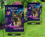 German Shepherd Believe There Are Angels Among Us Flag Living Room Wall Decor New Home Gift