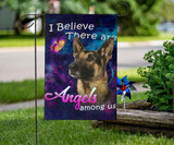 German Shepherd Believe There Are Angels Among Us Flag Living Room Wall Decor New Home Gift