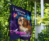 Bulldog I Believe There Are Angels Among Us Flag For Home Decor Wall Flag For Bedroom