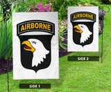 Army 101st Airborne Flag Eagle Emblems 327 HHC Flag Decor Veterans Day Gift Idea