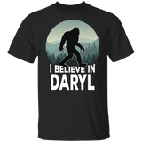 Bigfoot I Believe In Daryl T-Shirt Funny Bigfoot My Name Is Daryl Printed Shirt Siblings Gifts