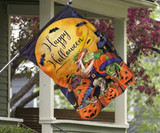 Funny T-Rex With Pumpkin Moon Happy Halloween Flag Home Halloween Decorations For Sale