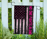 No One Fights Alone Flag Support Breast Cancer Awareness Flag Inspiring Gifts For Siblings