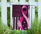 Breast Cancer Awareness Flag Pink Ribbon With Butterflies Front Yard Decor For Parents