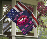 Breast Cancer Flag I Won't Quit But I Will Cuss The Whole Time Yard Flag Decorative House