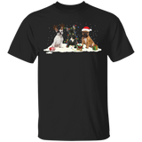 Frenchies Snowfall Christmas Gift Boxes T-Shirt Couples Christmas Costumes Frenchie Gifts