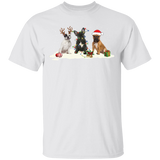 Frenchies Snowfall Christmas Gift Boxes T-Shirt Couples Christmas Costumes Frenchie Gifts