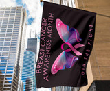 Butterfly Breast Cancer Awareness Month Join The Fight Flag Wall Art Decor Family Gifts