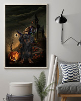 Witch Dachshund Poster Halloween Home Decor Wall Art Poster For Gift Dachshund Owner