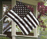 Black And White American Flag Honor Military Army Law Enforcement Pride Flag Patio Furniture
