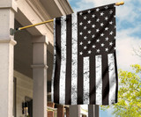 Black And White American Flag Honor Military Army Law Enforcement Pride Flag Patio Furniture
